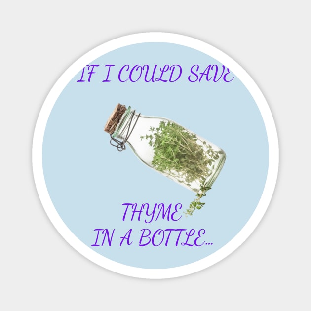 If I Could Save Time In A Bottle Magnet by Wichy Wear